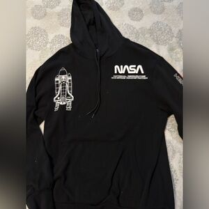 NASA Black Hoodie for Men